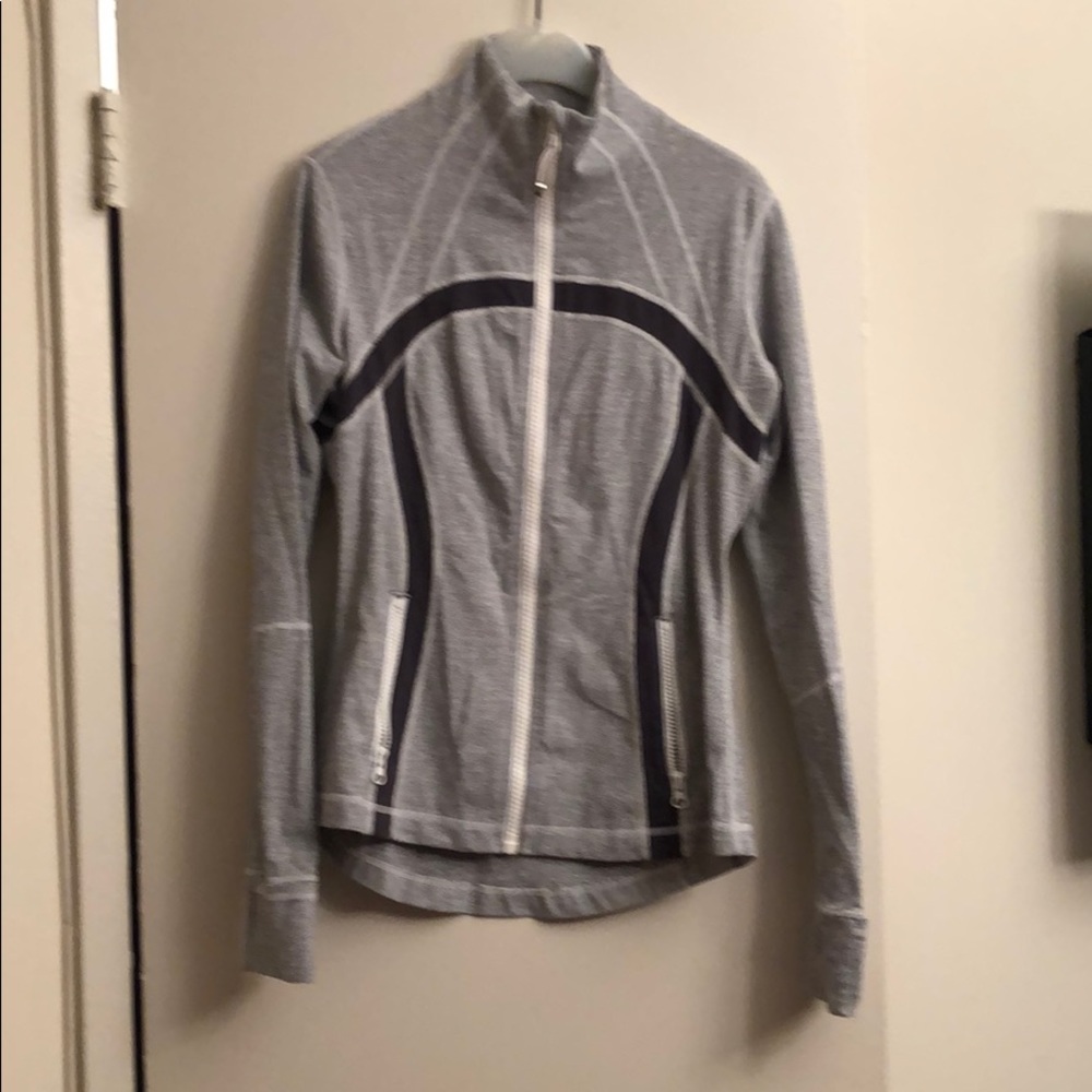 Lululemon gray and white zip up define jacket